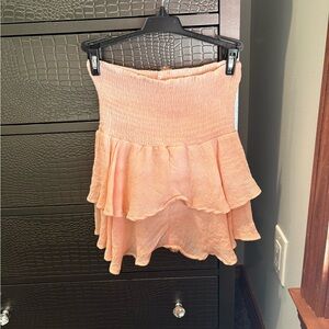 Peach Layered Women's Skirt